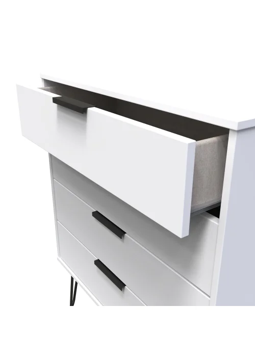Swift Milano 4 Drawer Chest (88.5cm x 41.5cm x 76.5cm) - One Size Image 5