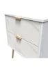 Swift Milano 2 Drawer Bedside Table (50.5cm x 41.5cm x 39.5cm) - One Size Image 4