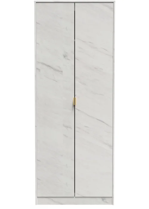 Swift Milano 2 Door Wardrobe (197cm x 53cm x 74cm) - One Size Image 1