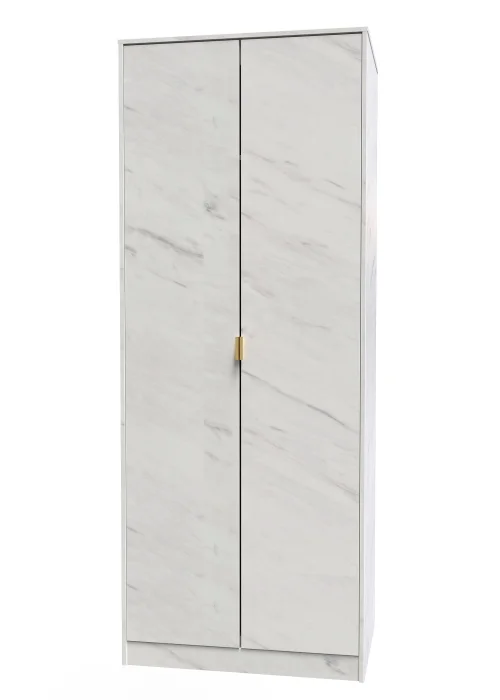 Swift Milano 2 Door Wardrobe (197cm x 53cm x 74cm) - One Size Image 3