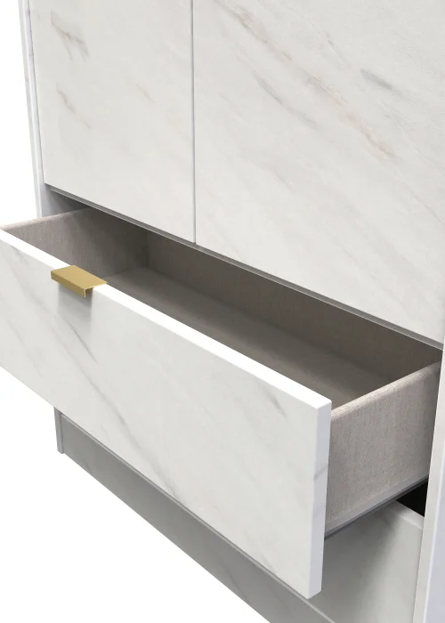 Swift Milano 2 Door 2 Drawer Wardrobe (197cm x 53cm x 74cm) - One Size Image 5