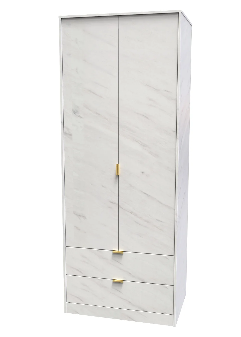Swift Milano 2 Door 2 Drawer Wardrobe (197cm x 53cm x 74cm) - One Size Image 3