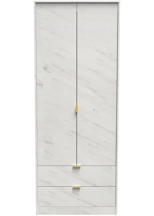 Swift Milano 2 Door 2 Drawer Wardrobe (197cm x 53cm x 74cm) - One Size Image 1