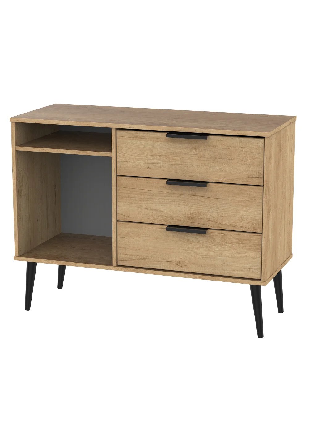 Swift Milano 3 Drawer TV Unit (74cm x 39.5cm x 97cm) - One Size Image 2