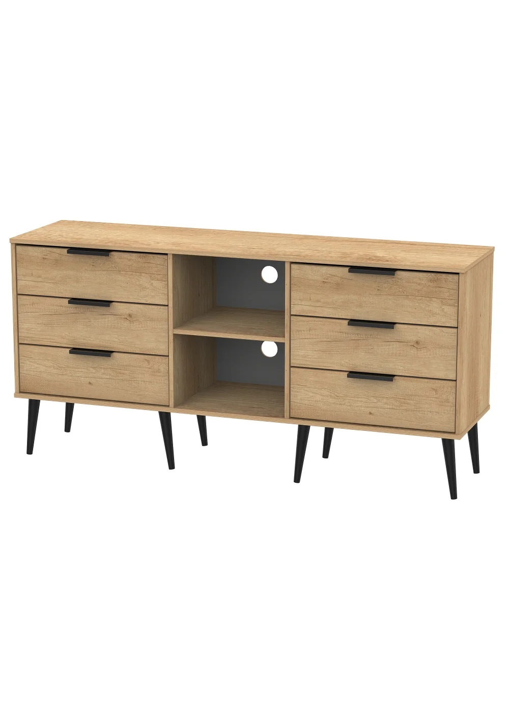 Swift Milano 6 Drawer TV Unit (74cm x 39.5cm x 152cm) - One Size Image 3