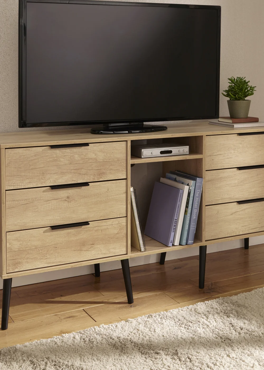 Swift Milano 6 Drawer TV Unit (74cm x 39.5cm x 152cm) - One Size Image 2