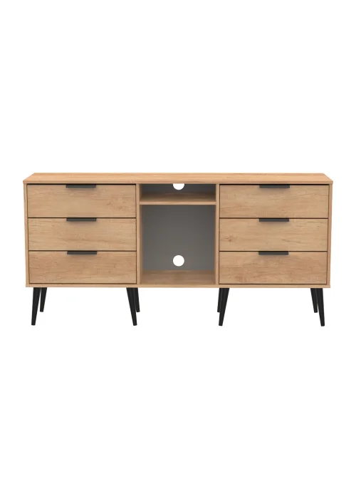 Swift Milano 6 Drawer TV Unit (74cm x 39.5cm x 152cm) - One Size Image 1