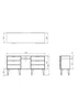 Swift Milano 6 Drawer TV Unit (74cm x 39.5cm x 152cm) - One Size Image 4