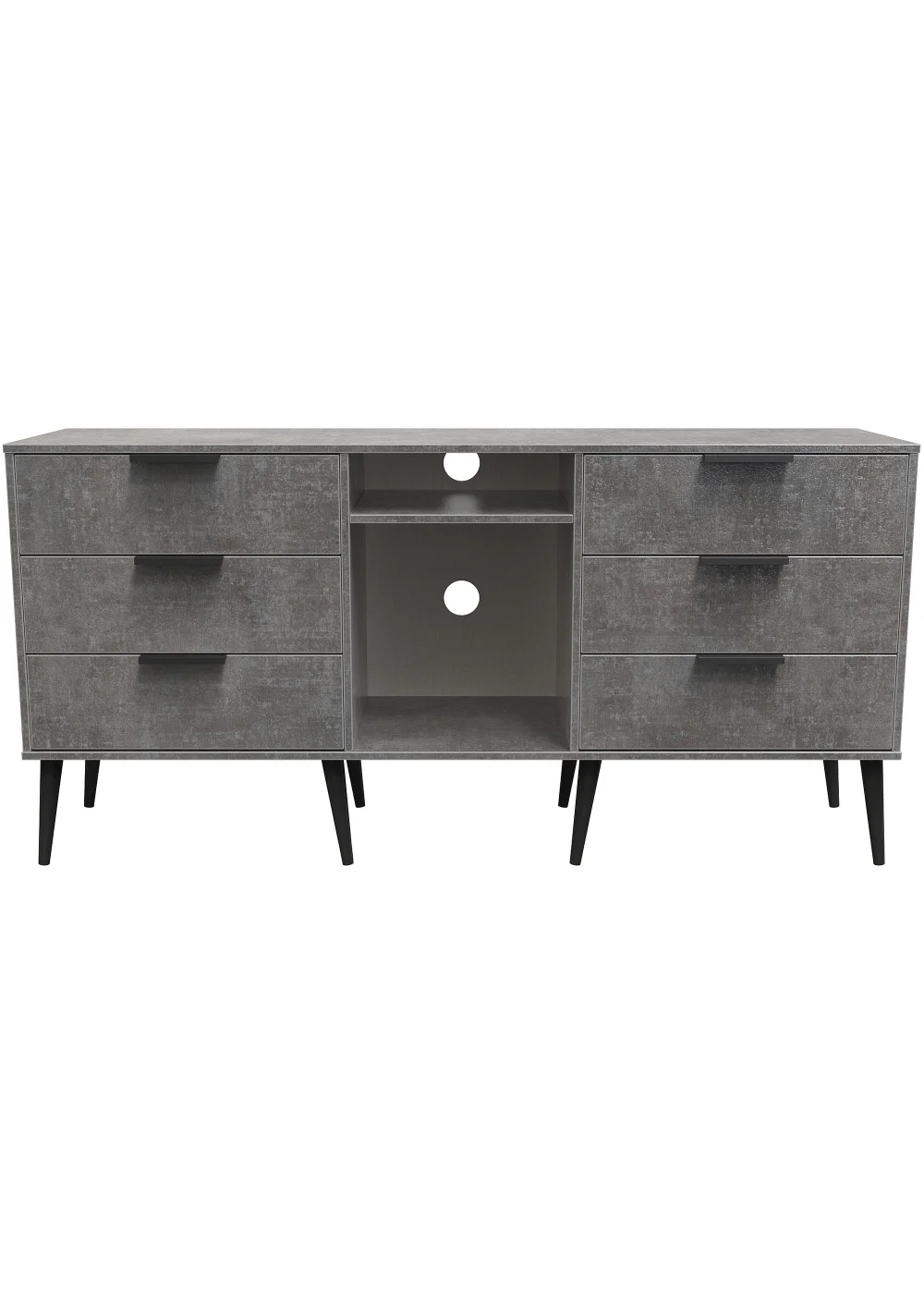 Swift Milano 6 Drawer TV Unit (74cm x 39.5cm x 152cm) - One Size Image 1