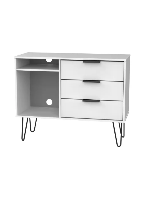 Swift Milano Natural 3 Drawer TV Unit (74cm x 39.5cm x 97cm) - One Size Image 2