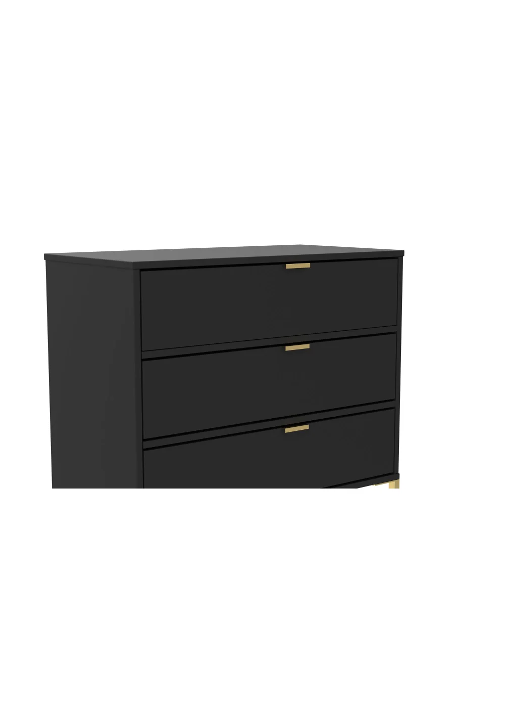 Swift Cordoba 3 Drawer Chest of Drawers (72.5cm x 39.5cm x 76cm) - One Size Image 3