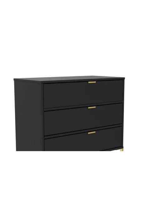 Swift Cordoba 3 Drawer Chest of Drawers (72.5cm x 39.5cm x 76cm) - One Size Image 3