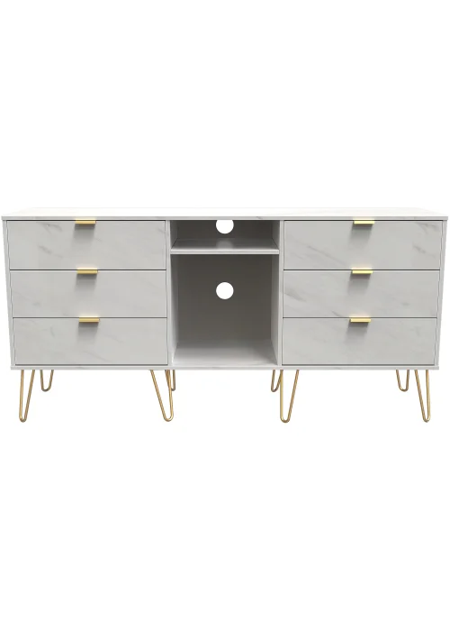 Swift Milano 6 Drawer TV Unit (74cm x 39.5cm x 152cm) - One Size Image 1
