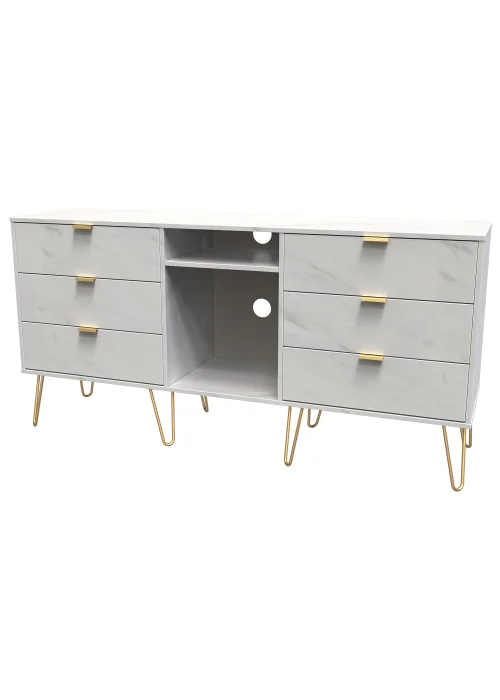 Swift Milano 6 Drawer TV Unit (74cm x 39.5cm x 152cm) - One Size Image 5