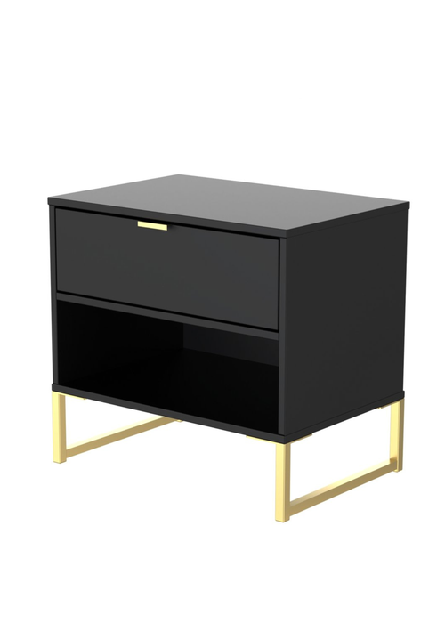 Swift Cordoba Double 1 Drawer Bedside Cabinet (54cm x 39.5cm x 57.5cm) - One Size Image 3