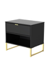 Swift Cordoba Double 1 Drawer Bedside Cabinet (54cm x 39.5cm x 57.5cm) - One Size Image 3