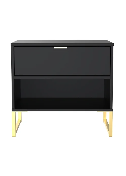 Swift Cordoba Double 1 Drawer Bedside Cabinet (54cm x 39.5cm x 57.5cm) - One Size Image 1