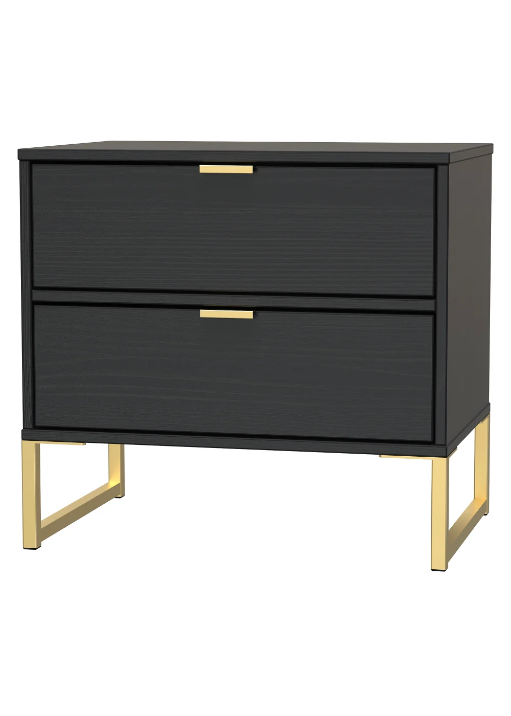 Swift Cordoba Double 2 Drawer Bedside Cabinet (54cm x 39.5cm x 57.5cm) - One Size Image 3
