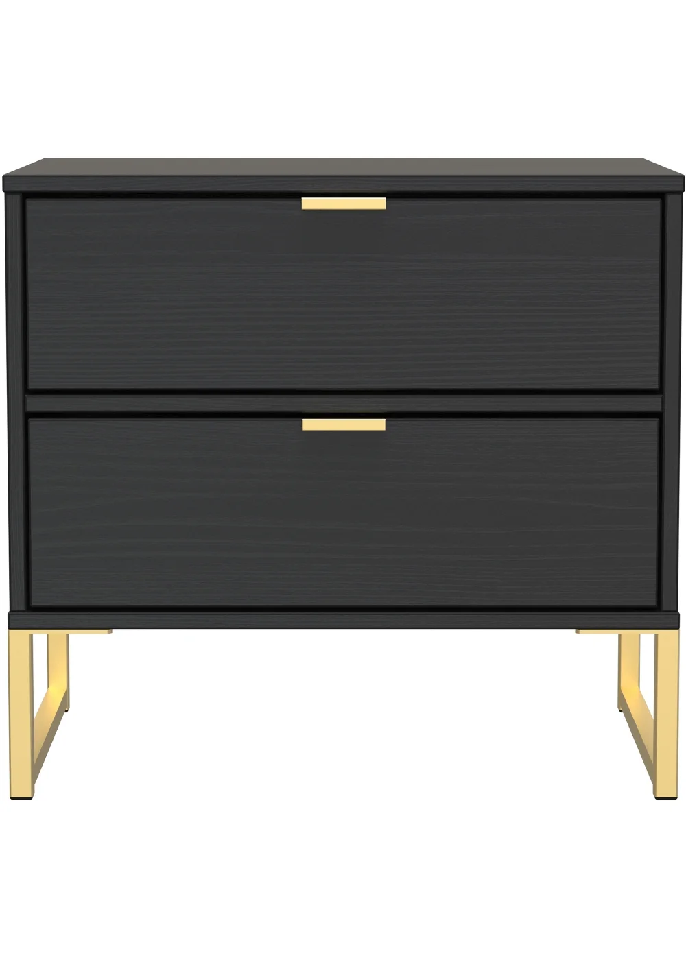 Swift Cordoba Double 2 Drawer Bedside Cabinet (54cm x 39.5cm x 57.5cm) - One Size Image 1