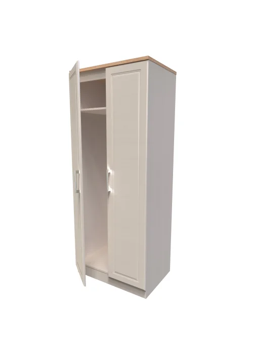 Swift Porto 2 Door Wardrobe (182.5cm x 74cm x 53cm) - One Size Image 5