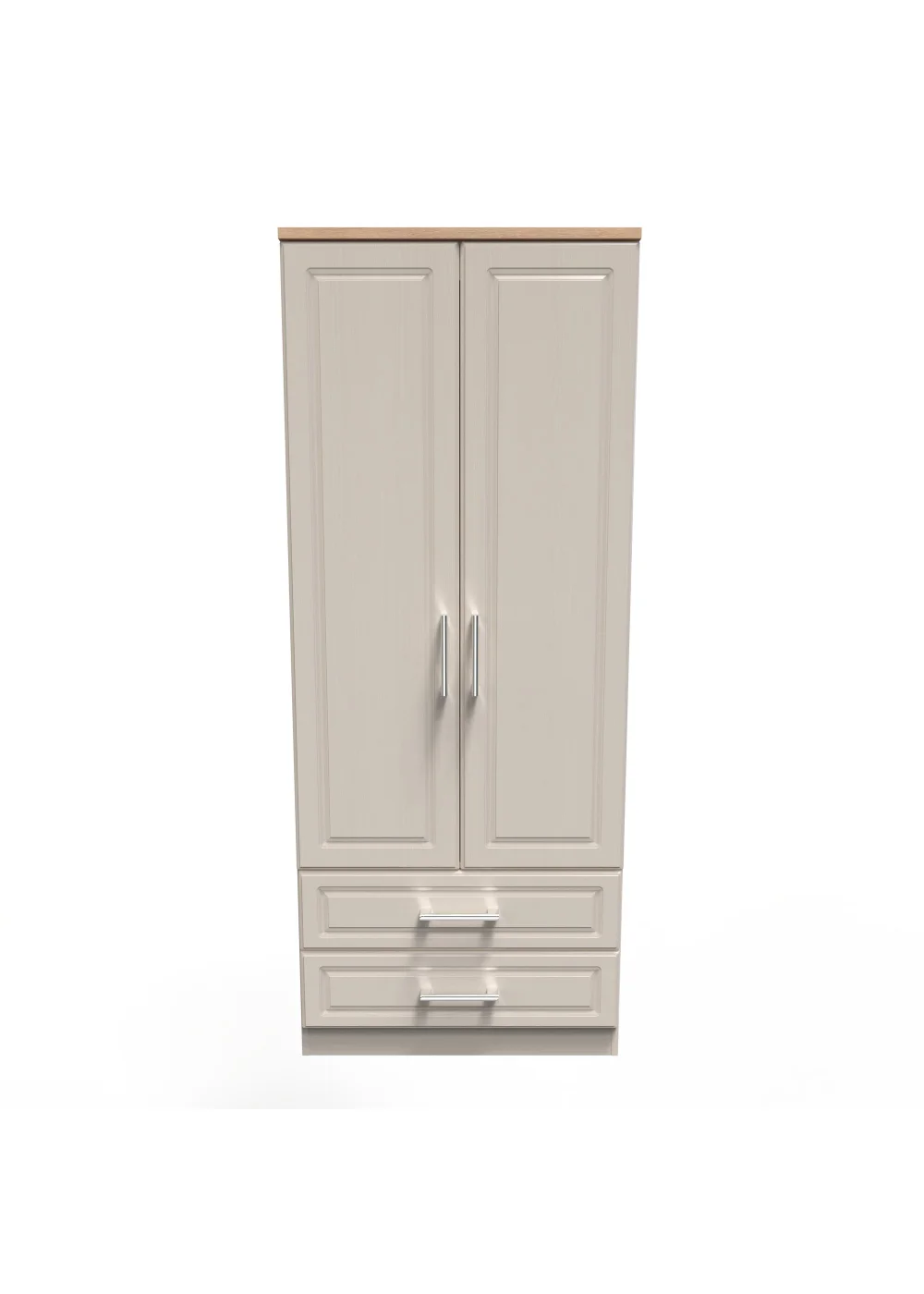Swift Porto 2 Drawer Wardrobe (182.5cm x 74cm x 53cm) - One Size Image 1