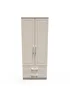 Swift Porto 2 Drawer Wardrobe (182.5cm x 74cm x 53cm) - One Size Image 1