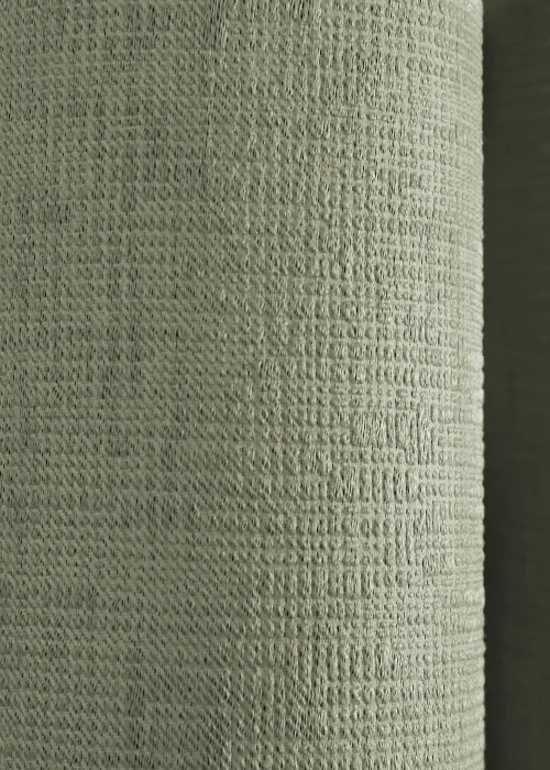 Fusion Strata Dimout Green Eyelet Curtains - 46W X 54D (116x137cm) Image 4