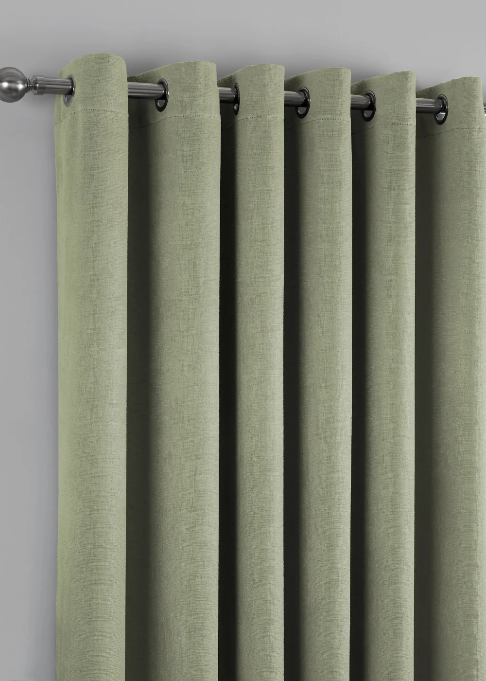 Fusion Strata Dimout Green Eyelet Curtains - 46W X 54D (116x137cm) Image 3