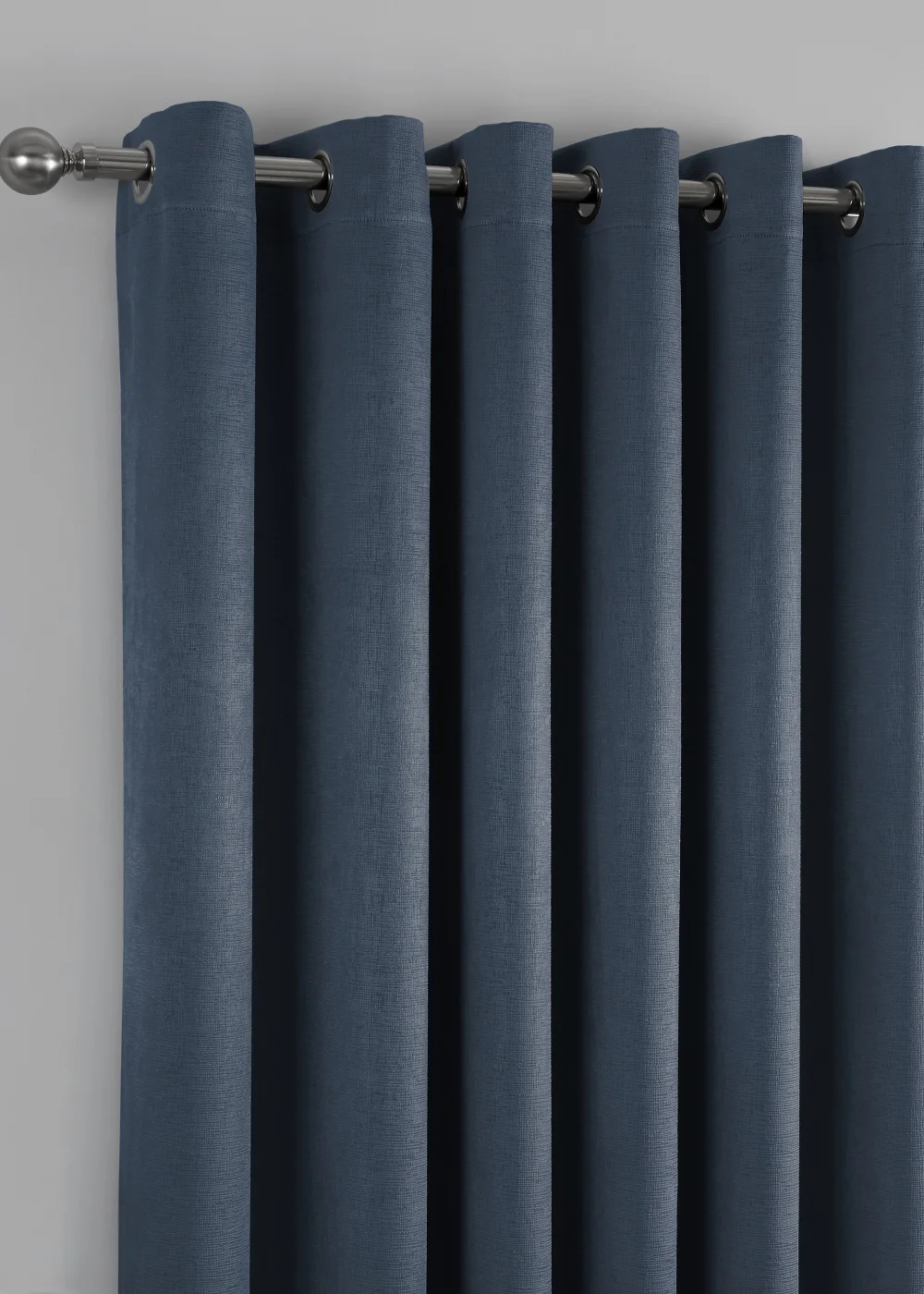 Fusion Strata Dimout Navy Eyelet Curtains - 46W X 54D (116x137cm) Image 3