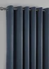 Fusion Strata Dimout Navy Eyelet Curtains - 46W X 54D (116x137cm) Image 3