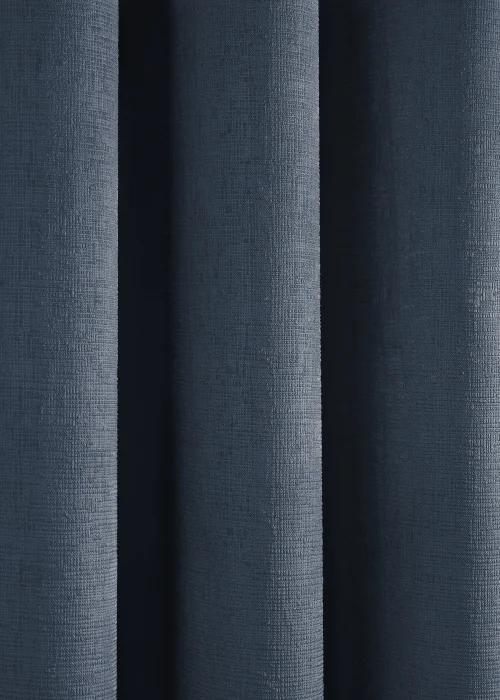 Fusion Strata Dimout Navy Eyelet Curtains - 46W X 54D (116x137cm) Image 4