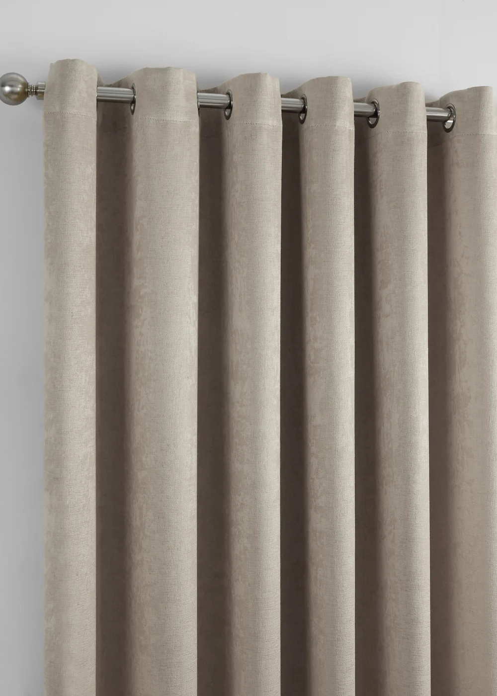Fusion Strata Dimout Natural Eyelet Curtains - 46W X 72D (117x183cm) Image 3