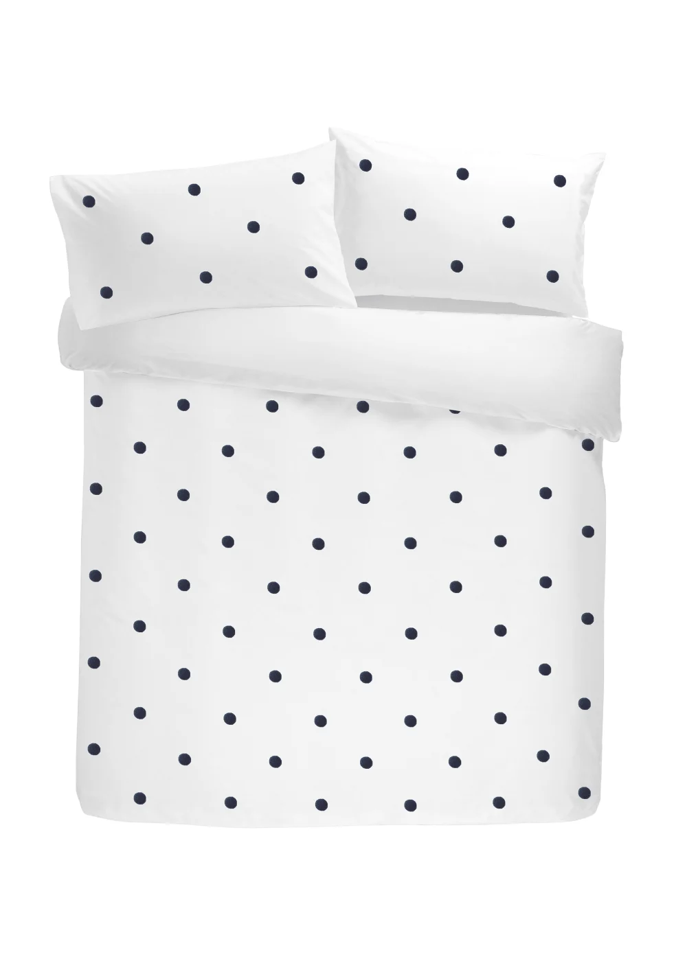 Appletree Dot Garden White/Navy Duvet Cover Set - Single Image 4