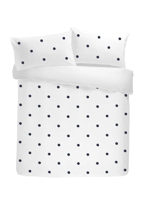 Appletree Dot Garden White/Navy Duvet Cover Set - Single Image 4