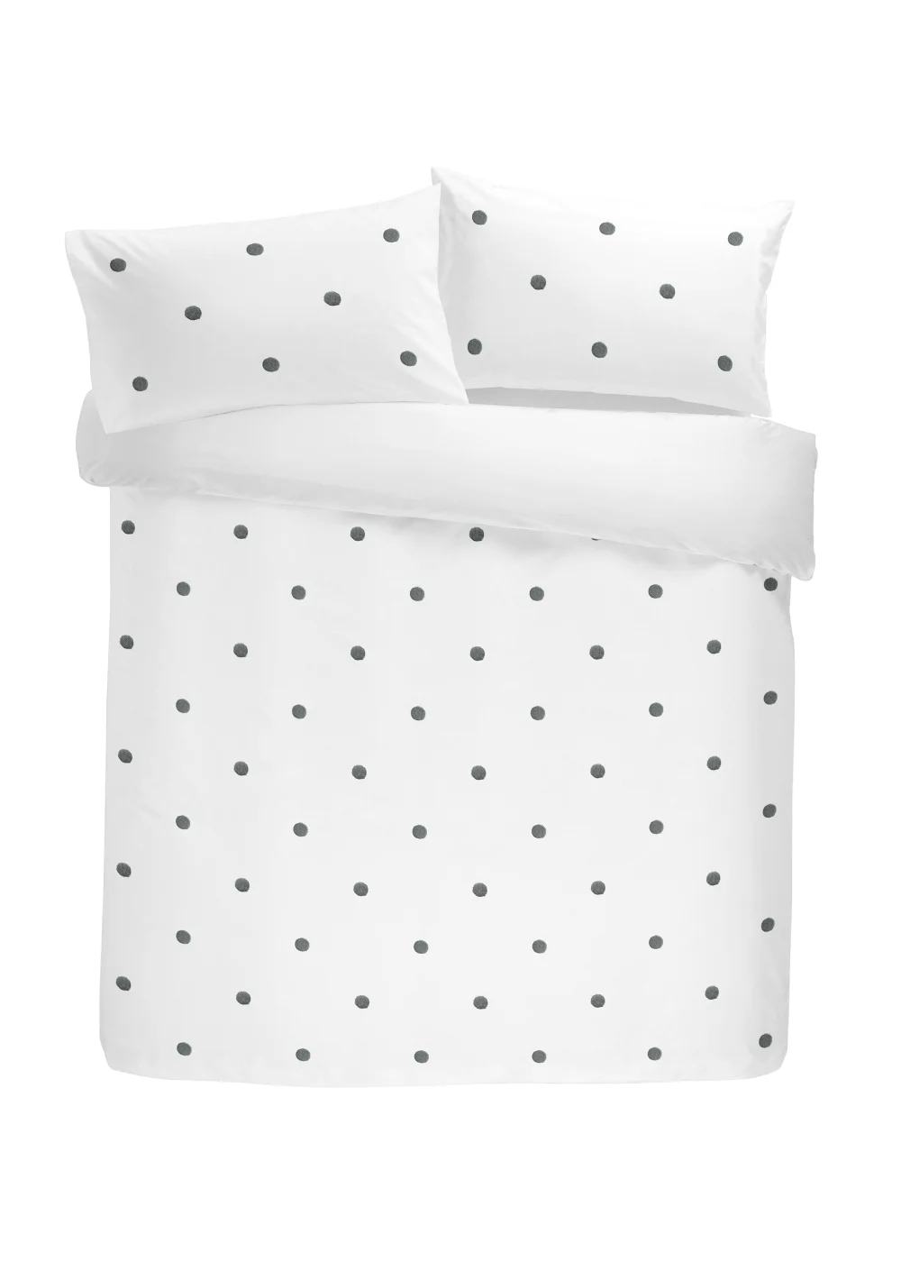 Appletree Dot Garden White/Grey Duvet Cover Set - Single Image 4