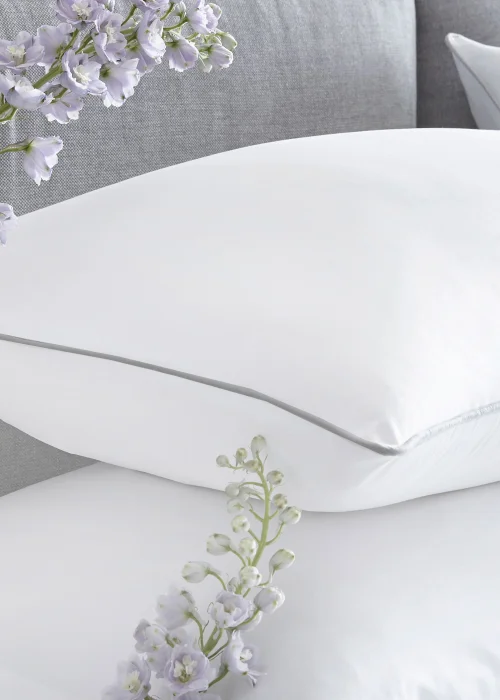 Appletree 200 Thread Count Plain Dye White Duvet Cover Set - Single Image 2