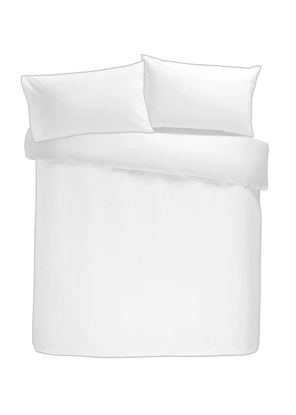 Appletree 200 Thread Count Plain Dye White Duvet Cover Set - Single Image 3