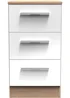 Swift Prague 3 Drawer Bedside Table (69.5cm x 41.5cm x 39.5cm) - One Size Image 1