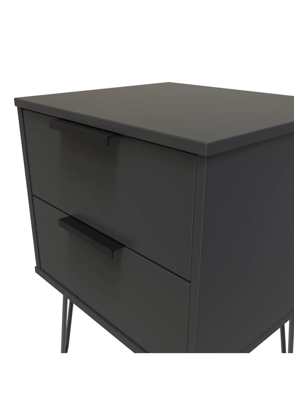 Swift Milano 2 Drawer Bedside Table (50.5cm x 41.5cm x 39.5cm) - One Size Image 4