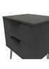 Swift Milano 2 Drawer Bedside Table (50.5cm x 41.5cm x 39.5cm) - One Size Image 4
