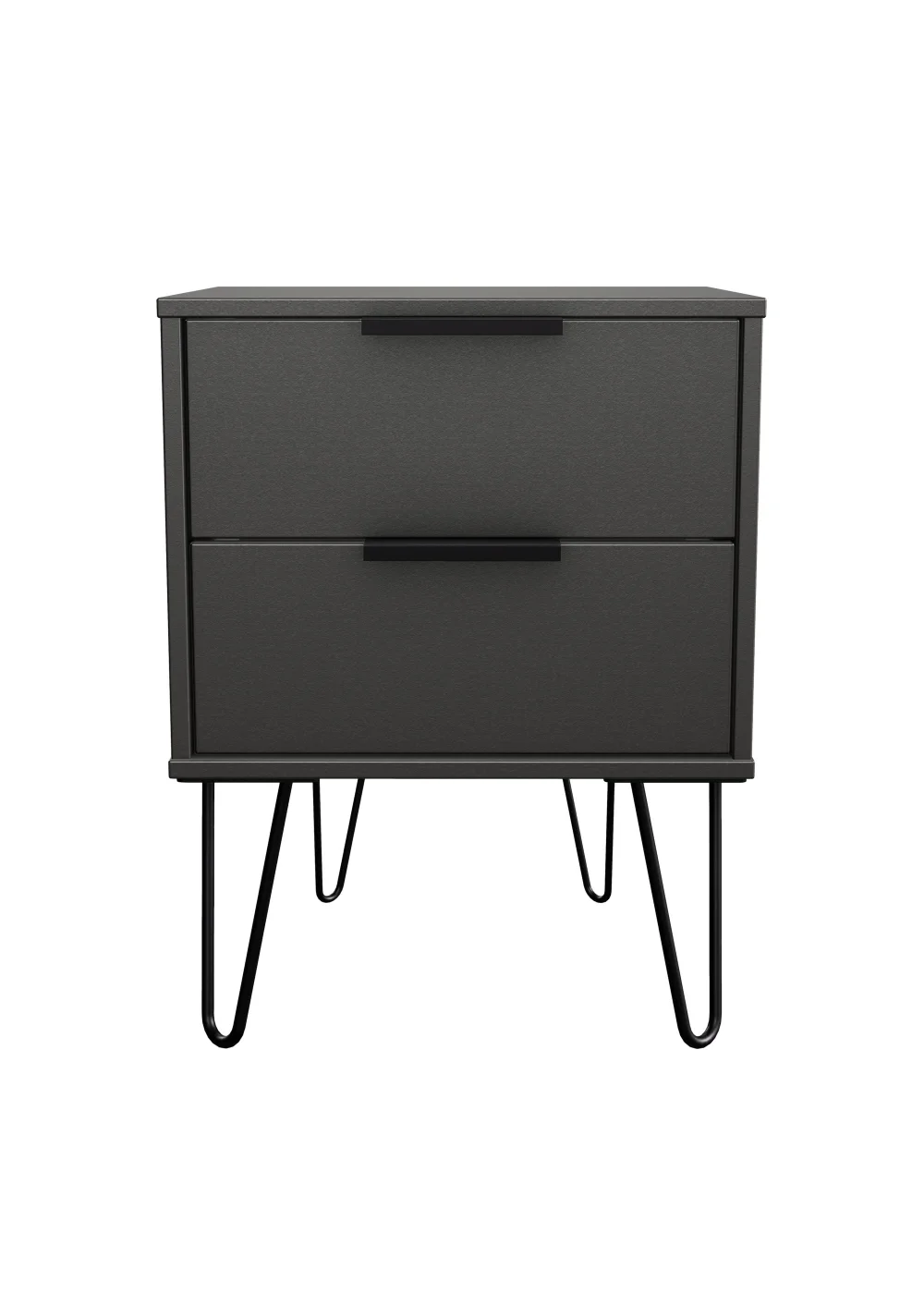 Swift Milano 2 Drawer Bedside Table (50.5cm x 41.5cm x 39.5cm) - One Size Image 1