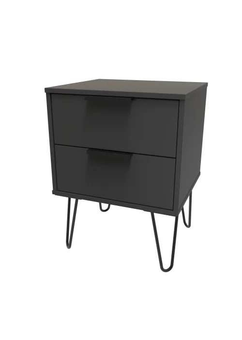 Swift Milano 2 Drawer Bedside Table (50.5cm x 41.5cm x 39.5cm) - One Size Image 3