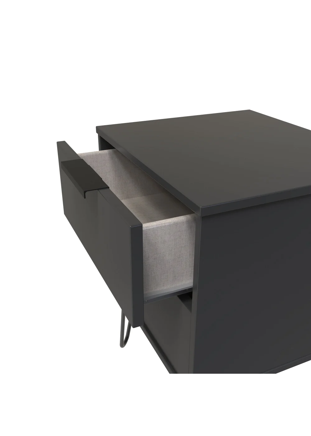 Swift Milano 2 Drawer Bedside Table (50.5cm x 41.5cm x 39.5cm) - One Size Image 2