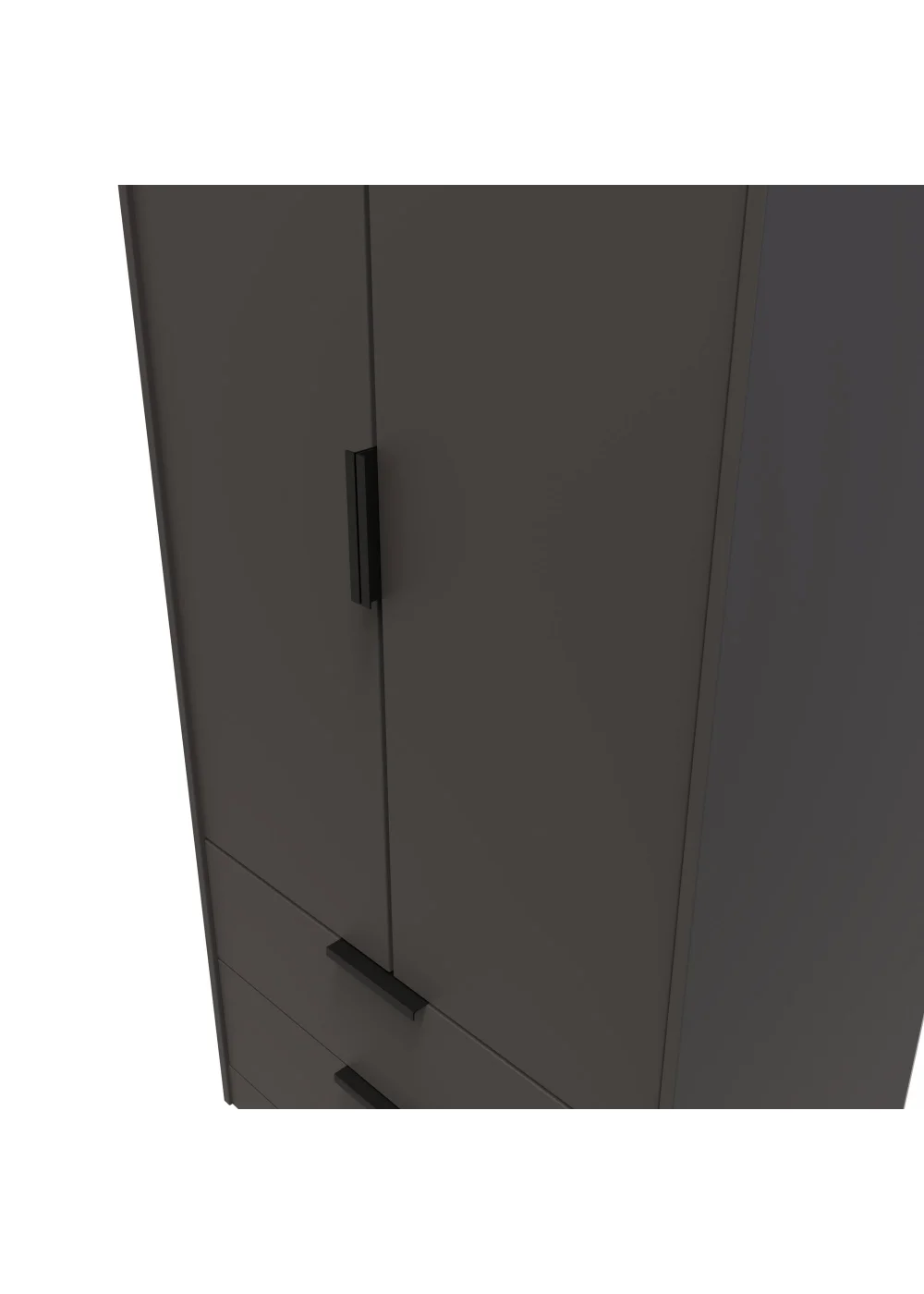 Swift Milano Tall 2 Drawer Wardrobe (197cm x 53cm x 74cm) - One Size Image 4