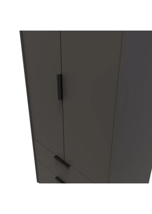 Swift Milano Tall 2 Drawer Wardrobe (197cm x 53cm x 74cm) - One Size Image 4