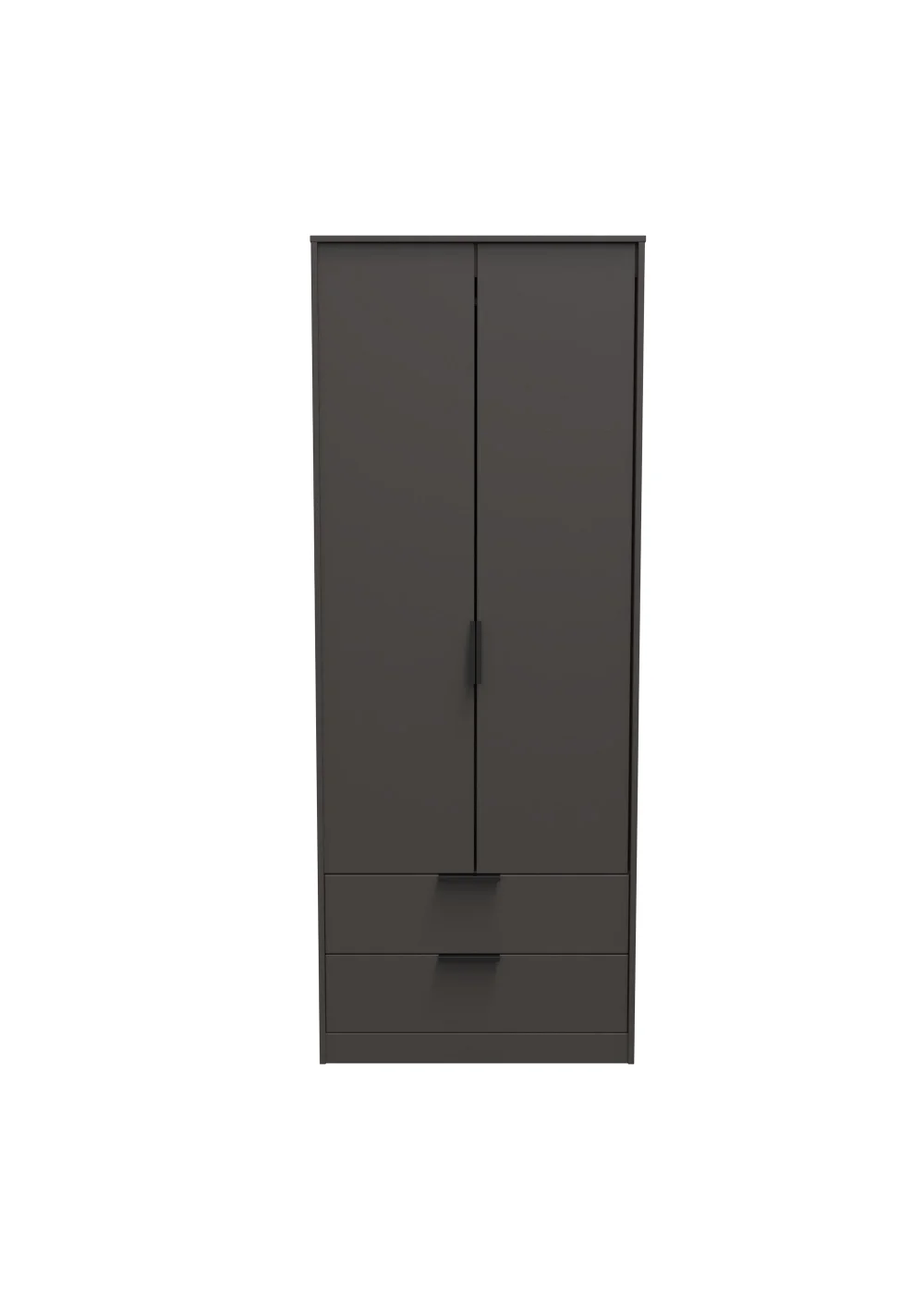 Swift Milano Tall 2 Drawer Wardrobe (197cm x 53cm x 74cm) - One Size Image 1