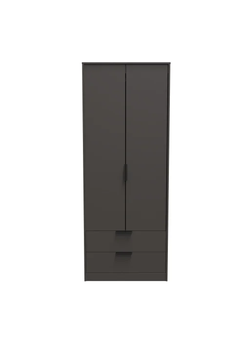Swift Milano Tall 2 Drawer Wardrobe (197cm x 53cm x 74cm) - One Size Image 1