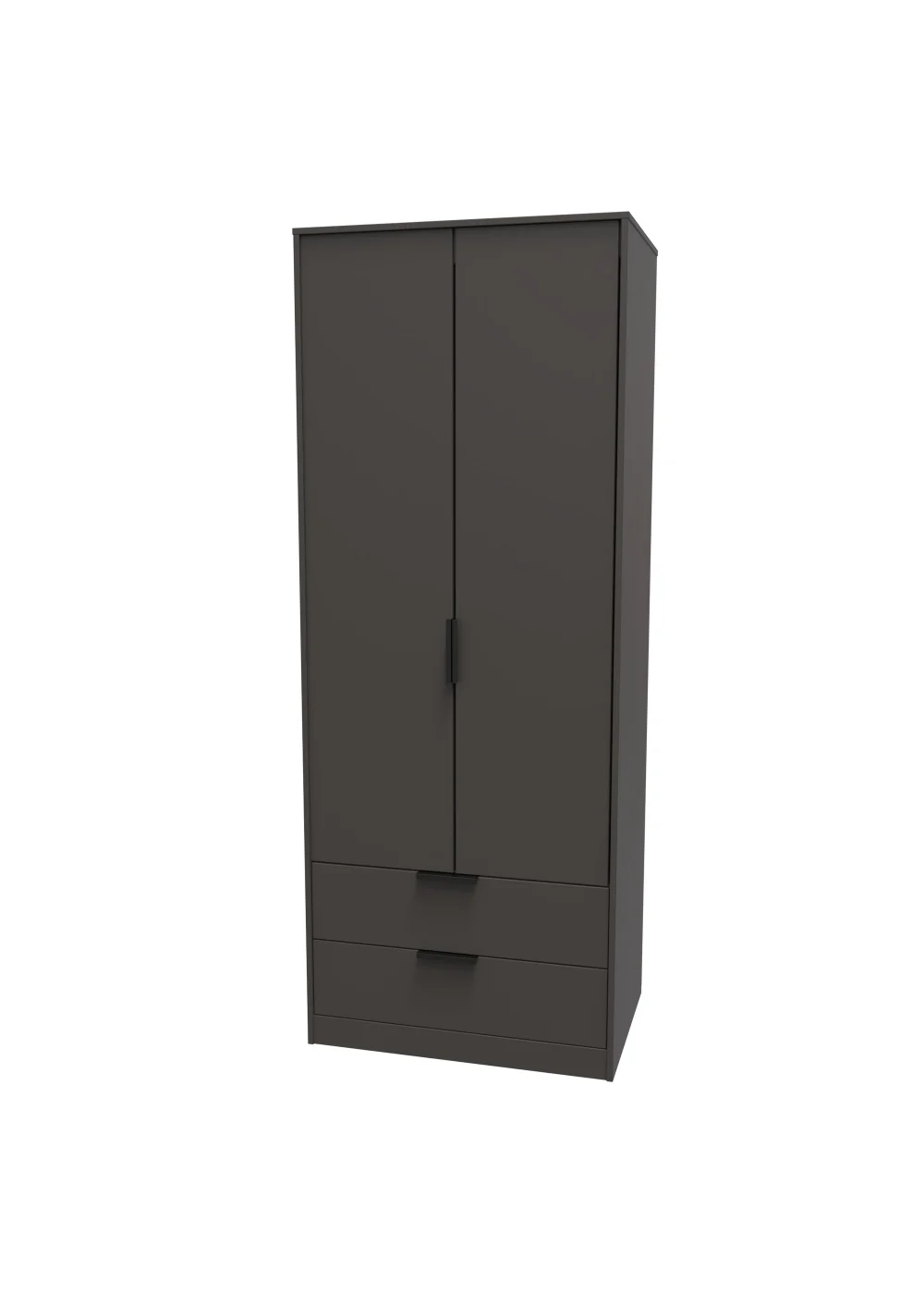 Swift Milano Tall 2 Drawer Wardrobe (197cm x 53cm x 74cm) - One Size Image 3