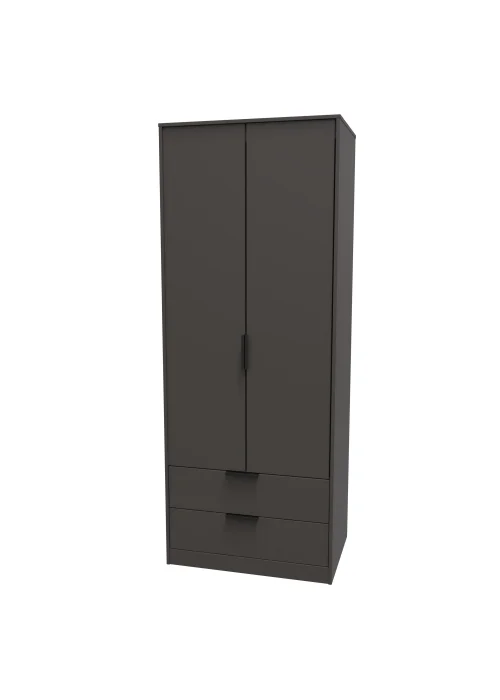 Swift Milano Tall 2 Drawer Wardrobe (197cm x 53cm x 74cm) - One Size Image 3