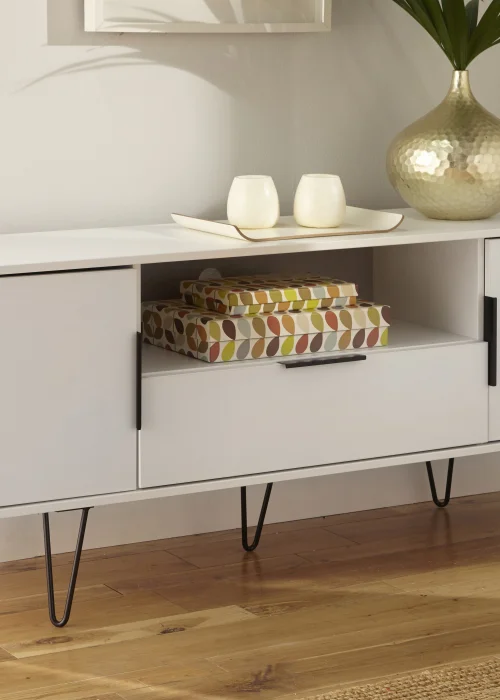 Swift Milano 2 Door 1 Drawer Wide TV Unit (64.5cm x 39.5cm x 144cm) - One Size Image 2